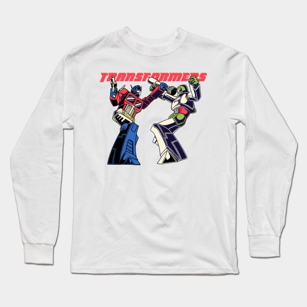 Vintage Transformers Long Sleeve T-Shirt by littlepdraws